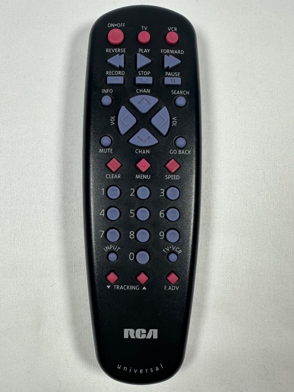 Retro Media RCA Universal Remote Black Purple Pink Keys Tested w/AAA Batteries